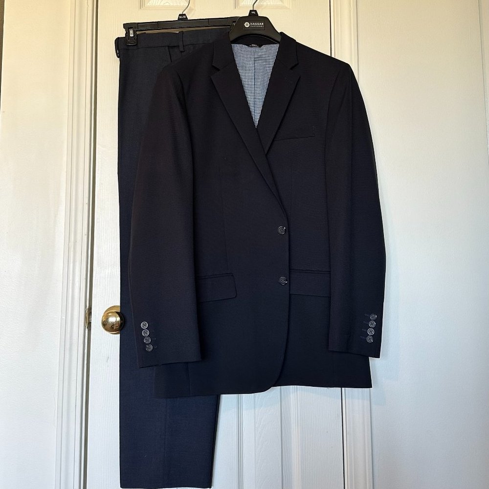 Haggar Navy In Motion Tailored Fit Performance Suit